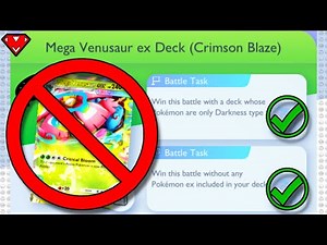 How to Beat Mega Venusaur EX Expert Solo Battle! (ONLY DARKNESS TYPE / NO EX)
