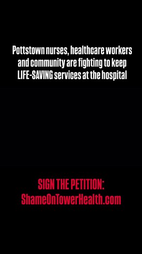 450 reactions · 29 comments | Nurses, healthcare workers and community leaders held an emergency press conference outside of Pottstown Hospital to demand that Tower Health reconsider shutting down crucial services - including the ICU and cancer center. Sign the petition to help us fight to protect these critical services for our patients: ShameOnTowerHealth.com | Pennsylvania Association of Staff Nurses & Allied Professionals | Facebook