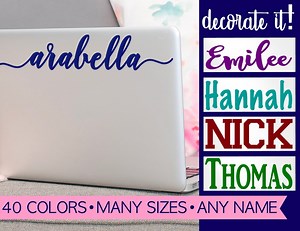 Laptop Stickers | Laptop Decal | Computer Decal | Name Laptop Decal | Laptop Decal Name | Name Decal for Laptop | Tablet Decal LPLN0A - Etsy