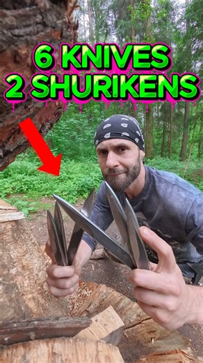6 KNIVES 2 SHURIKENS #martialarts #ninja #training #shorts
