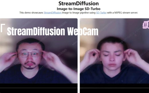AI实时交互SD 03 - Stream Diffusion摄像头效果