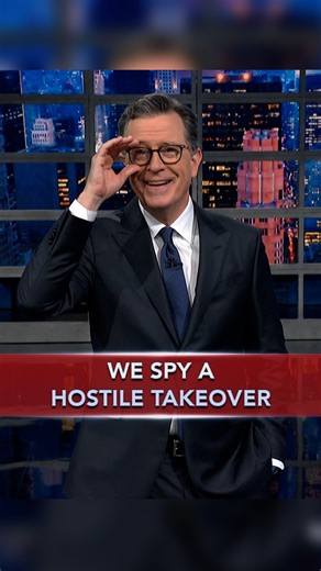 541K views · 18K reactions | We spy a hostile takeover! #StephenColbert | The Late Show with Stephen Colbert | Facebook