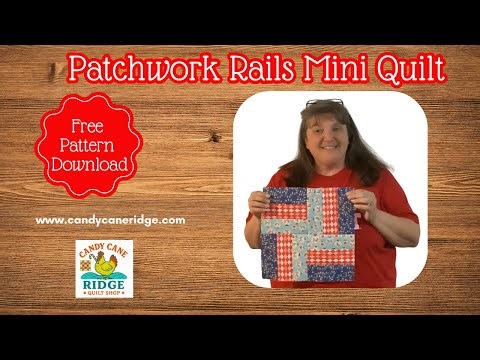 🎄 Easy Holiday Mini Quilt | Beginner Rail Fence Quilt Pattern | Video Tutorial