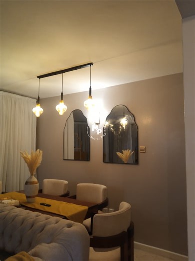 Dining, but make it a mood. ✨ Beautiful install for a client 😍 Customised on order #InteriorDesign #DiningRoomInspo #HomeDecor #AestheticHome #MoodLighting .