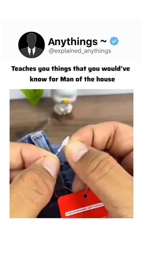 Anythings ~ on Instagram: "This video demonstrates a clever "life hack" for removing and reattaching plastic clothing tags (specifically loop-lock fasteners) without using tools like scissors or lighters. The Method The video suggests that you can open the plastic fastener by: Threading the string forward through the "balls" (the locking mechanism). Looping it back the other way to release the internal latch. Reattaching it later if you need to return the item, ensuring the tag looks untouched.
