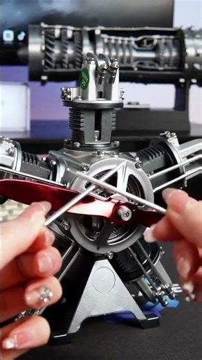 5-Cylinder Radial Motorized Engine Display Model