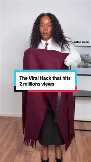 Turn your Scarf 🧣 into Poncho 📌 Save this for inspo Would you try this ? #playitmyway #fashionhacks #chloeaicha