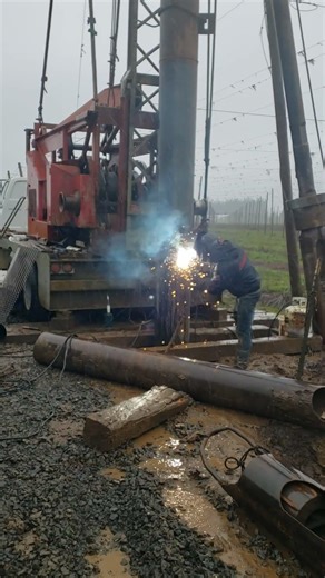 Welding well casing 16 inch