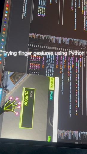 Finger gestures using Python #shorts #python #tech #developer #coding