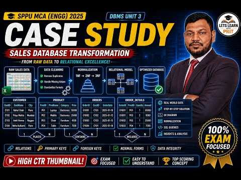 DBMS Unit 3 Lecture 13 | Complete Normalization Case Study | Sales Database Example