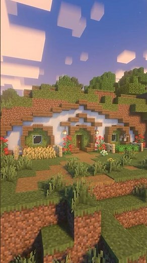 Easy Cozy Hobbit Hole - Minecraft Build 🌿 #Minecraft
