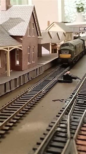 class 37 and 2 steam trains on my model railway