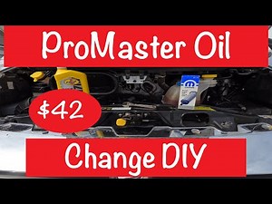 Promaster Oil Change With One Tool.
