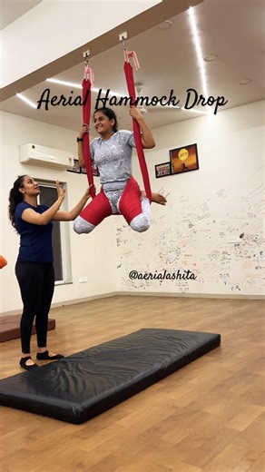 Aerial Hammock beginner friendly drop tutorial ✨