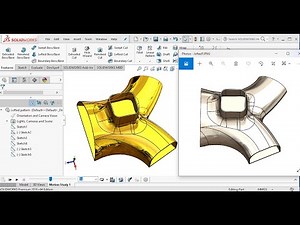 Solidworks Lofted Boss Base | How to use Loft in solidworks | Guide Curves