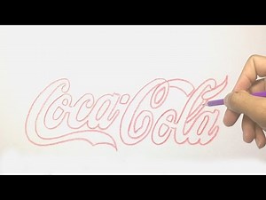 How to draw a CocaCoLa - Learn how to draw the Coca-Cola logo Step by step