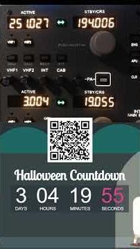 Halloween🎃 countdown💀 in Airbus radio panel