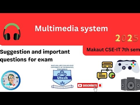 🎓 Multimedia System Important Questions 2025 | MAKAUT B.Tech CSE IT 7th Sem | Exam Suggestion #exam