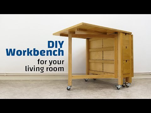 Foldable Workbench for your Living Room | DIY IKEA Hack