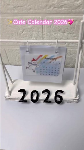 Cute 2026 Desk Calendar|How to make Calendar|Easy DIY|Handmade Table Calendar|🔝 Tutorial click above