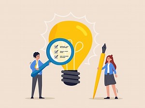 Business idea concept. Viability checking, feasibility study by...