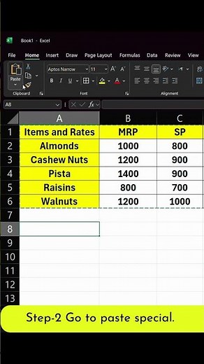 How to Transpose Data in Excel | Paste Special Trick in 10 Seconds #ExcelTips #transpose