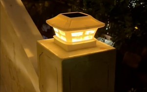 Solar Post Cap Lights Outdoor Solar Powered Post Lights Waterproof LED Fence Light Warm/Cool White 2 Modes Landscape Lamp for 4x4 Posts Garden Yard Deck Fence Patio Decor - Black, 4 Packs