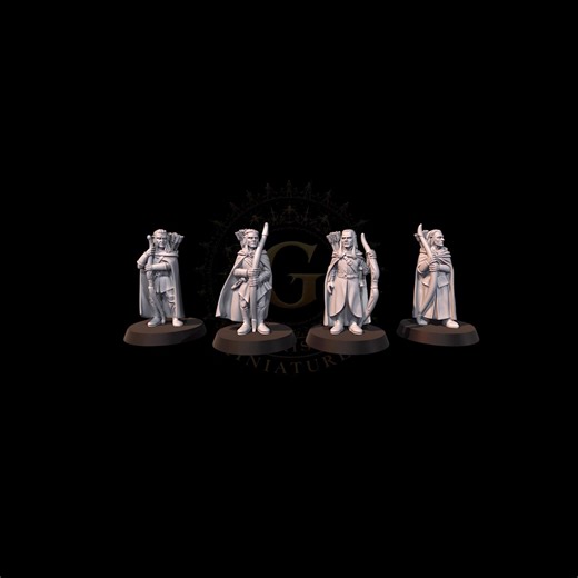 Elven Militia Archers X4: 28mm Fantasy Wargame and Diorama Miniatures - Etsy