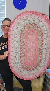 125K views · 2.9K reactions | Let's sew a custom Jelly-Roll Rug for an awesome customer in Massachusetts!  Size: 29 x 44 inches Fabric: Picnic Trifle Garden Party 2.5" Rolie Polie Liberty Fabrics for Riley Blake Designs (40 strips) Pattern: Jelly-Roll Rug by RJ Designs The green tool i am using is the Fabric Tube Maker from Clover USA #jellyrollrug #sewing #rileyblakedesigns #rjdesigns | Uniquely Mateo | Facebook