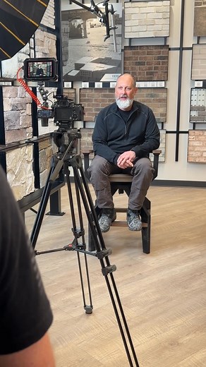 Lights. Cameras. Action! 🎬 Our showroom transformed into a studio as we finished filming a powerful story we cannot wait to share. Stay tuned! | Hebron Brick Supply