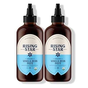Rising Star Organic Vanilla Bean Paste, 8 oz (2 Ct), Madagascar Bourbon