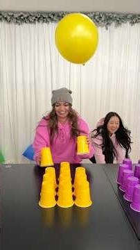 Stack the Cups Relay Race! Girls vs Boys