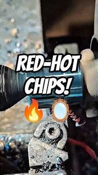 Red-Hot Molten Chips to 0.001" Diamond Knurling 🛠️ #shorts #cnc #machining #oddlysatisfying #asmr