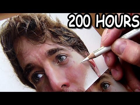 200 Hours of Drawing in 3 Hours | Hyper-Realistic Portrait Timelapse