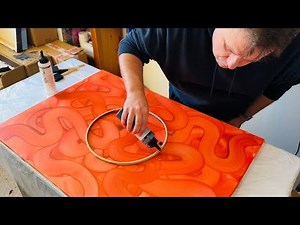 Dry canvas SWIPE / Transforming to my best STARBURST yet! Abstract Fluid Art Tutorial