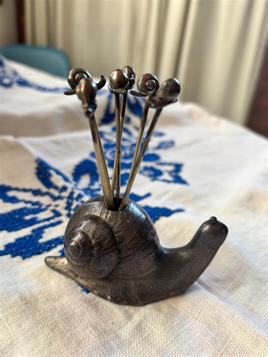 Art Deco French Escargot Appetizer / Cocktail Picks - Etsy