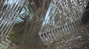 The process of galvanizing metal, the working processes of the hot-dip galvanizing plant, metal production, shooting in slow motion