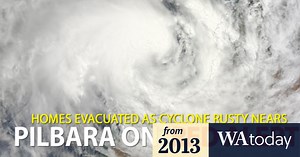 Cyclone Rusty could hit WA coast with 100-kilometre wide eye and 200km/h winds