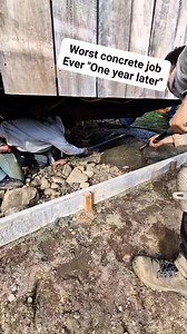 4.1M views · 11K reactions | This was in fact the worst concrete job I ever had to do. We ended up having to dig about a foot out of the ground also in order to level it off and it was still not perfect, but we got it done. Home improvement project DIY tips and tricks #fblifestyle #carpentrytips #construction #contractor #tipsandtricks #HomeImprovement #hacks #carpentry #builder #deck #tools #diy | Your Favorite Contractor | Facebook