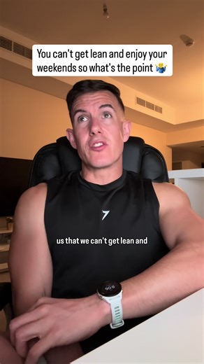This idea that getting lean means you're miserable all the time and you can't enjoy your weekends needs to die Of course progress requires effort but you don't need to life like a month to drop vkdy fat and improve your health It's really not that deep, you will need to make some compromises of course but be miserable? No. I've lost 4kg the last 5 weeks and I've been out every weekend Sure I'm not eating what i want all the time and i am ensuring what i do it serves me and my goals for this shor