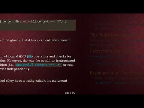 How to Fix Your if Statement for Determining the Winner in Tic Tac Toe Game