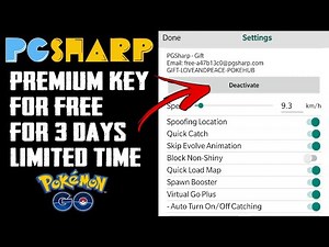 PGSHARP PREMIUM KEY FOR FREE !! FOR 3 DAYS ONLY | LIMITED TIME OFFER | GIFT FROM POKEMON GO