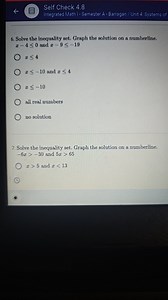 Solve the inequality set. Graph the solution on a number line. ... | Filo