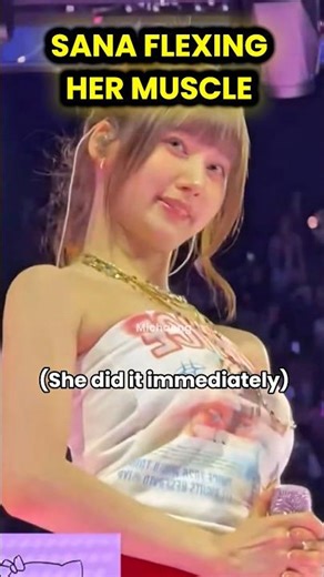 [TWICE] Sana flexing her muscles like this buff Hello Kitty