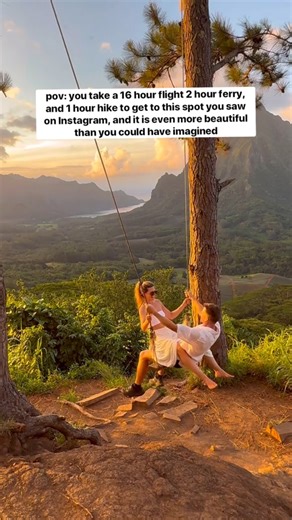 We Flew Around The World ✈️ For.A Spot We Saw On Instagram And It Was Even More Beautiful 🌴⛰️