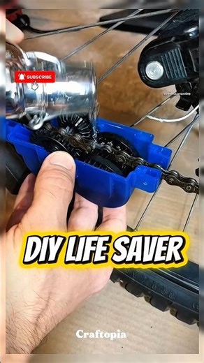 A genius way to deep-clean your chain for free😳 #Shorts #diy #tricks #tools #tips #howto #bikechain