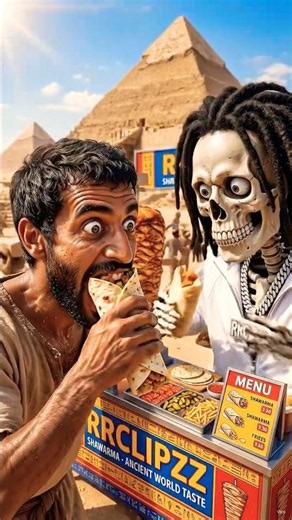 🌯 Am distrus Egiptul Antic cu o singură shaorma 💀 #shorts