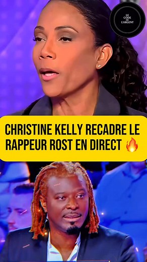 36K views · 10K reactions | Christine Kelly recadre le rappeur Rost en direct  Sur le plateau de Face à Hanouna en février 2024, Christine Kelly n’a pas mâché ses mots. Elle a livré ses quatre vérités au rappeur Rost dans un échange tendu qui a marqué les téléspectateurs et enflammé les réseaux. #christinekelly #rost #c8 #faceahanouna #debat #actualite | Le code de l’argent | Facebook