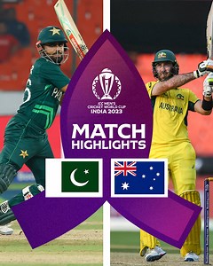 Australia registered a narrow win over Pakistan in the #CWC23 warm-up game 👏 Highlights 📽 #PAKvAUS | ICC - International Cricket Council