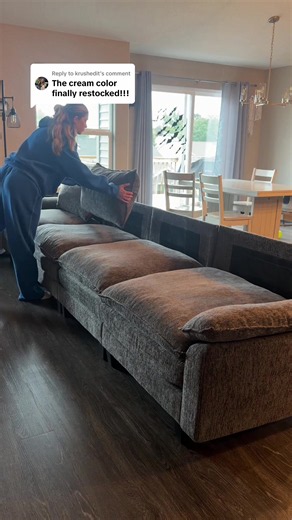 Replying to @krushedit back in stock for all colors!!! #sectionalcouch #sectionalsofa #cloudcouch #couchreview #modularsofa